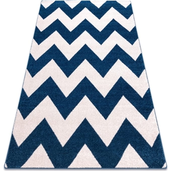 Kleden Rugsx Tapijt SKETCH - FA66 blauw /wit - 140x190 cm