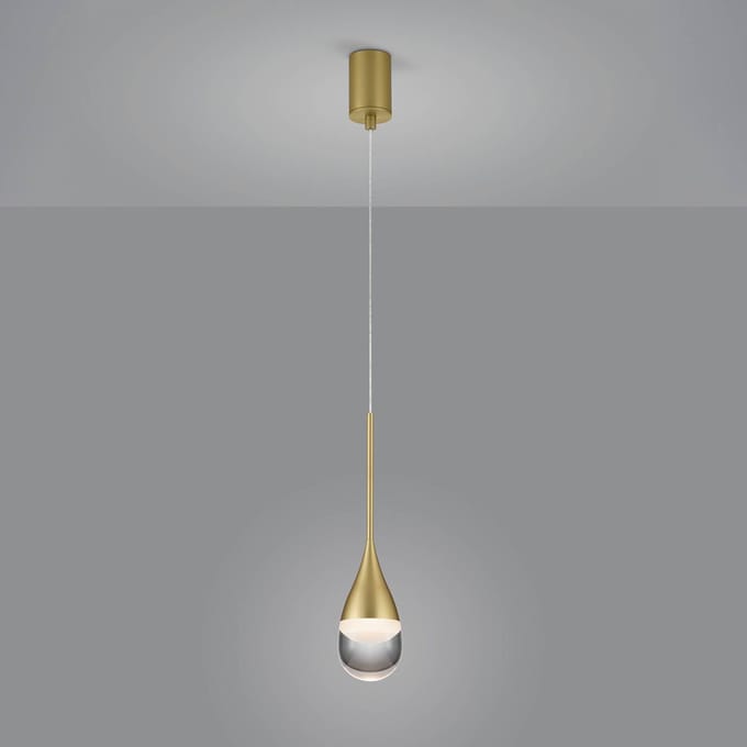 Helestra Deep LED hanglamp, mat goud