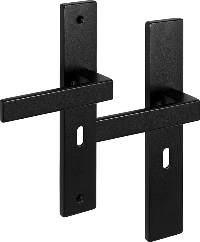 Eliot deurklink - op schild - BB72mm - mat zwart - complete set