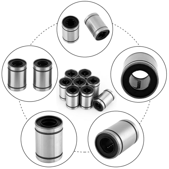 8 stuks LM10UU 10mm Lineaire Beweging Kogellager Bus voor 3D Printer CNC Onderdelen