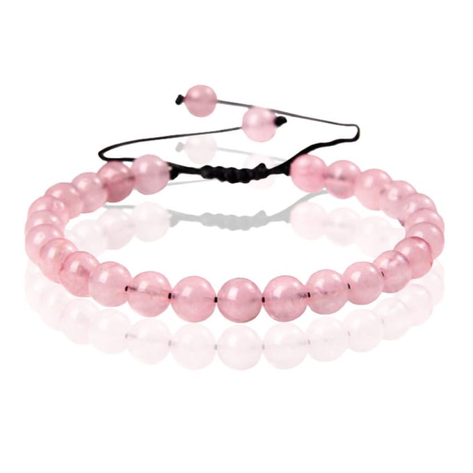 Memphis No.2 Natuursteen Armband Dames - 6mm Pink Quartz