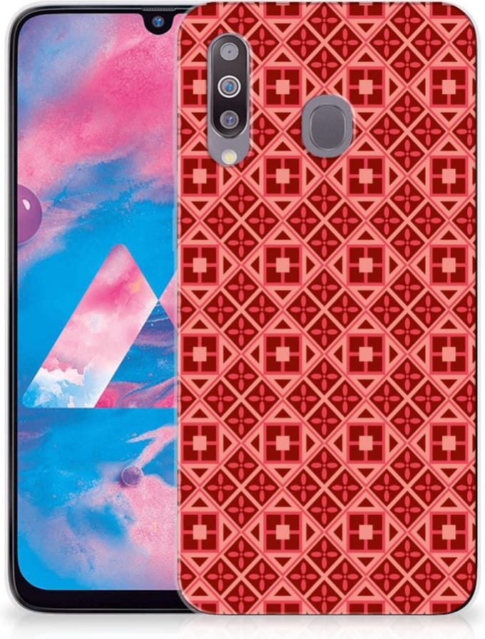 Samsung Galaxy M30 TPU bumper Batik Rood