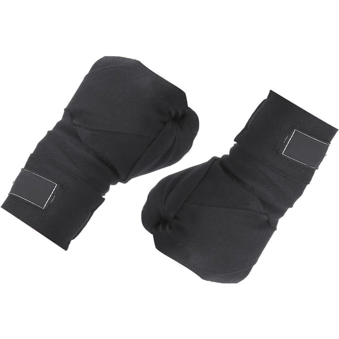 Een Paar Zwarte Polyurethaan 3M Boksen Wikkelbandage Vechten Sanda Muay Handwraps SportbandZwart Elastisch 3m black