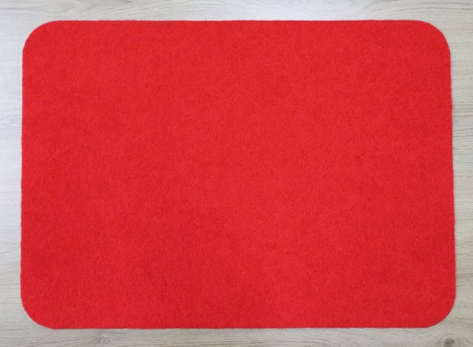 2x - PRIMA - Budget - Badmat - WC mat - Lola - rood - antislip - 50x70cm