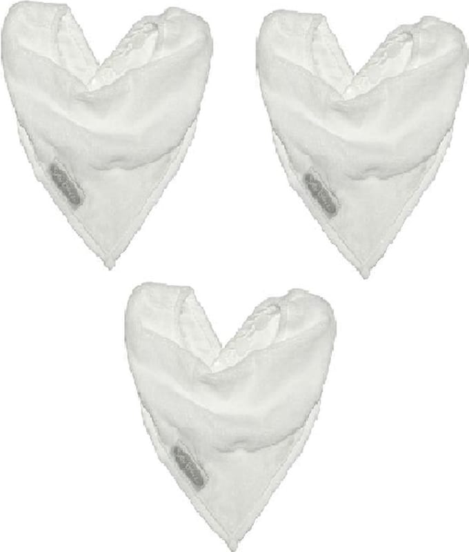 Silly Billyz Towel Bandana Bibs White 3 Stuks