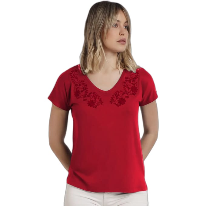Geborduurd dames-T-shirt Admas