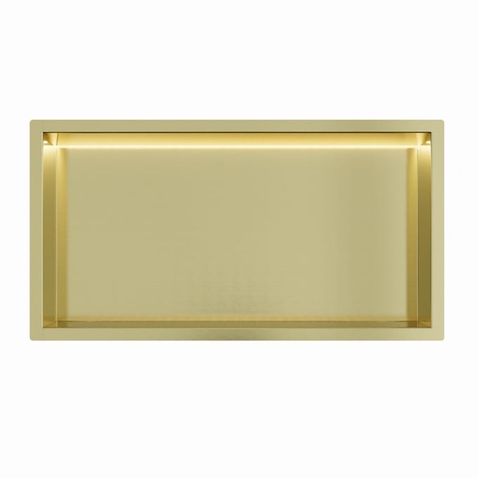 Mat goud RVS Inbouwnis 30x60x7cm met RGB verlichting