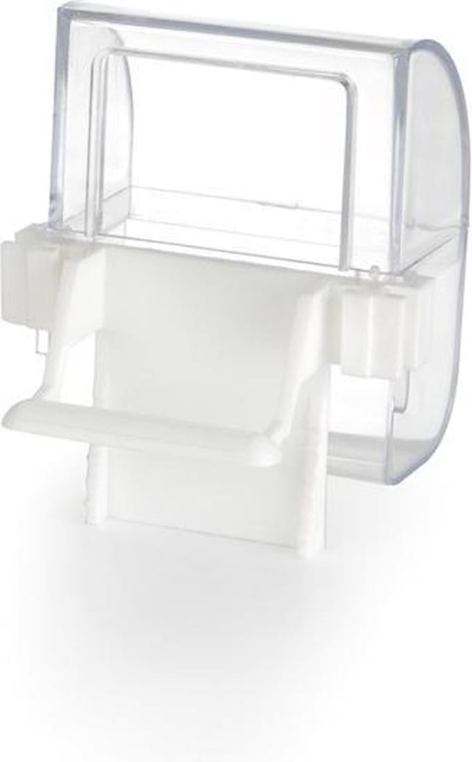 Beeztees Voer- en Drinkbak - Vogel - Transparant/Wit - 2ST