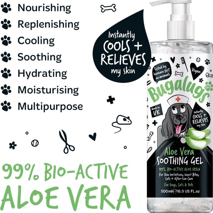 Bugalugs Aloe Vera Soothing Gel 500ml