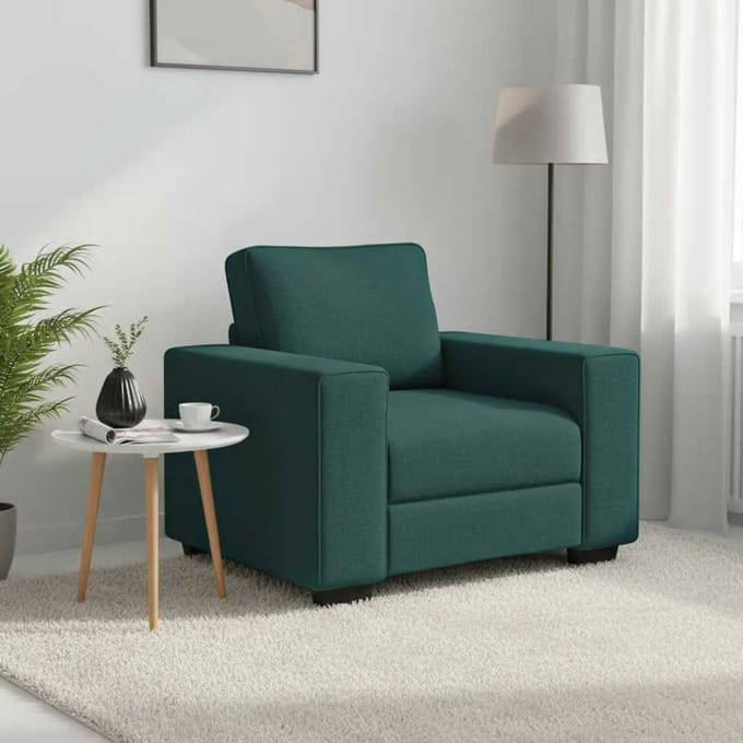 vidaXL - Sofastoel - Donkergroen - 100x77x82 - cm - Stof