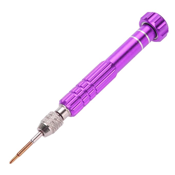 Kit de réparation de montres et lunettes avec tournevis et 5 embouts de précision (pourpre)