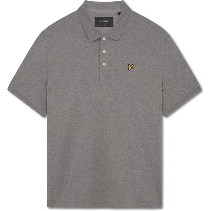 Lyle and Scott Polo Plain Grijs - Maat L - Heren
