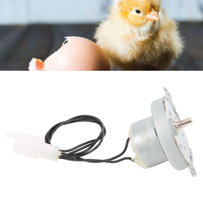 Automatische Broedmachine Motor CW / CCW Dubbele Modus Lage Snelheid Eierdraaiend Mini Broedmachine Apparatuur 12V white