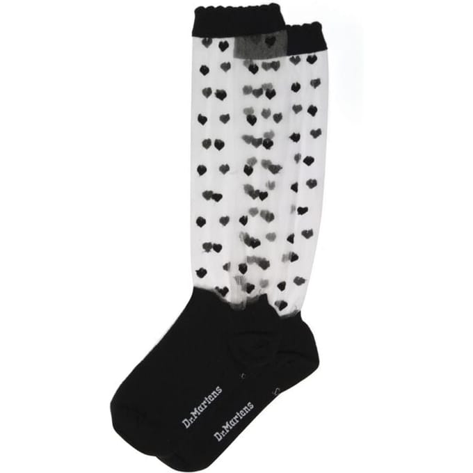 Dr. Martens Sokken - Short Heart Mesh Sock - Black - S-M - zwart