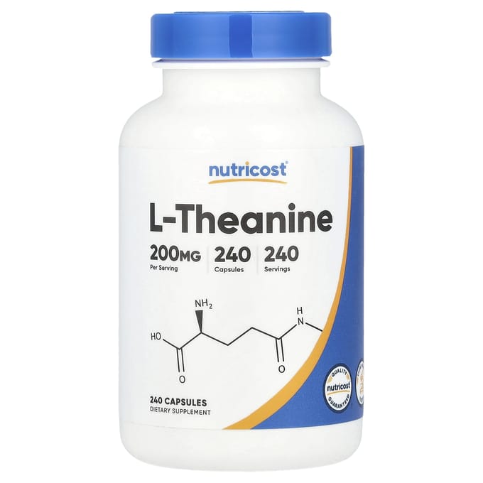 Nutricost, l-theanine, 200mg, 240 capsules