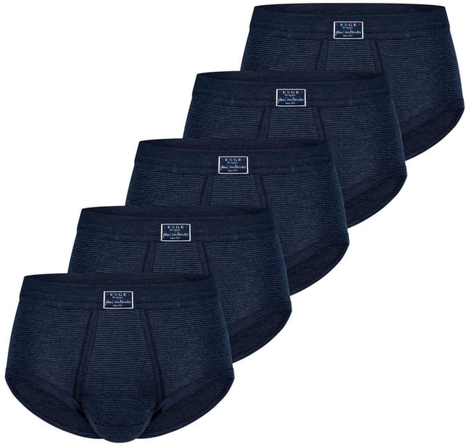 ESGE Heren Slip met voorsluiting 5 pack- Fijnrib Jeans