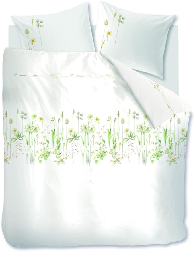 Marjolein Bastin amaryllis dekbedovertrek - Eenpersoons - 140 x 200/220 cm - Wit