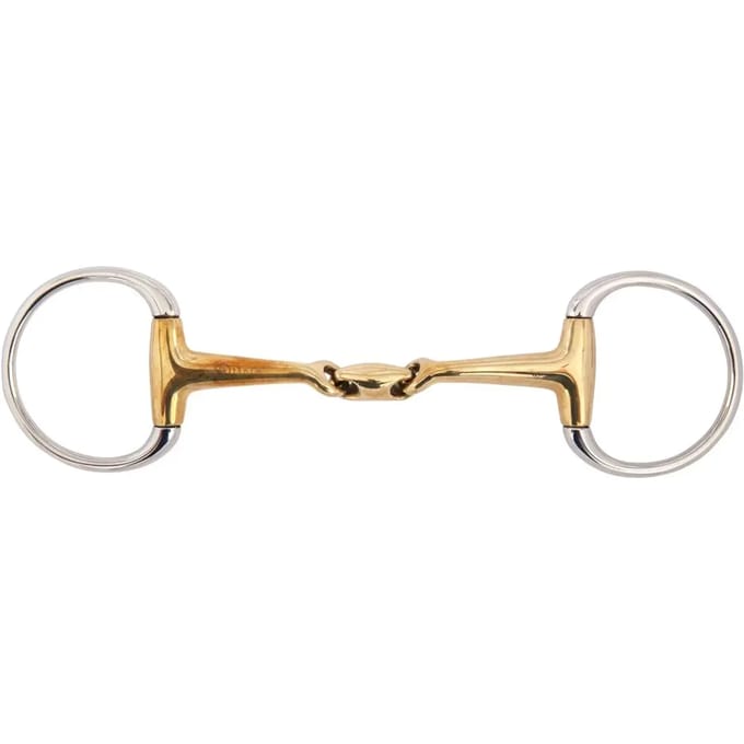 BR Dubbel gebroken bustrens Soft Contact gebogen mondstuk 16 mm 11,5 Goud