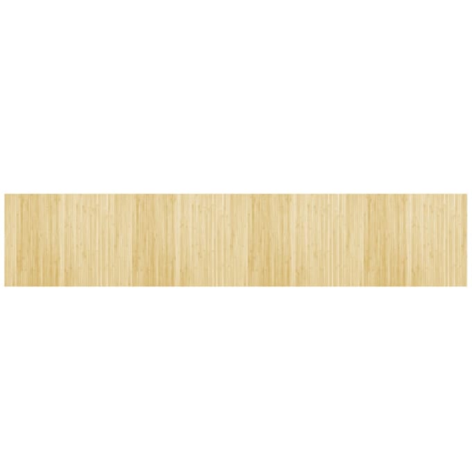 vidaXL - Vloerkleed - rechthoekig - 80x400 - cm - bamboe - lichtnaturel