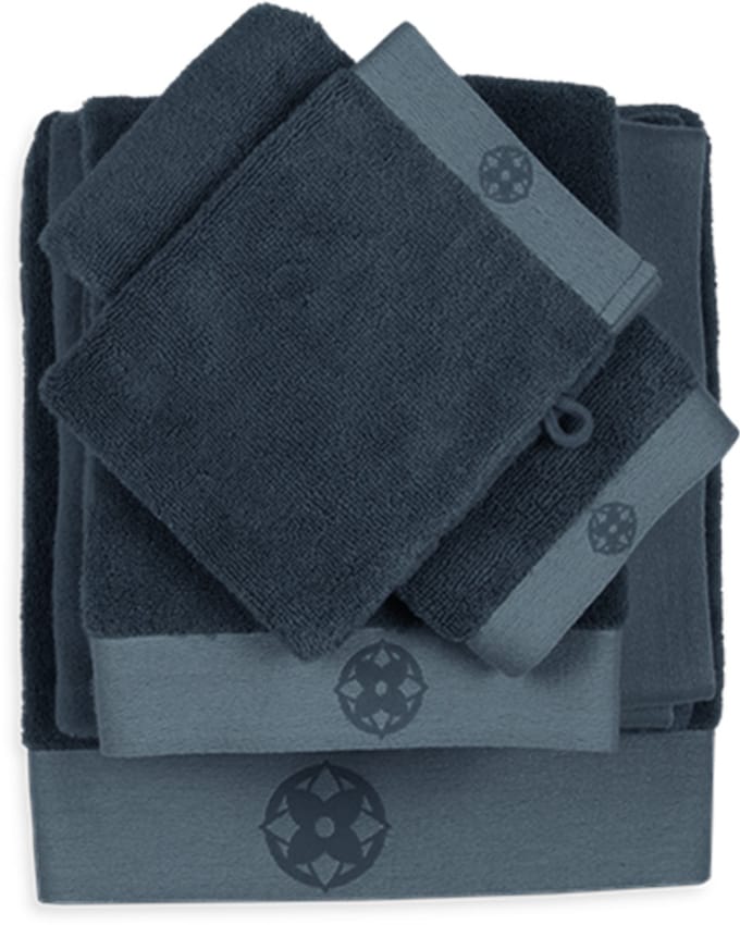 Kayori Taoru Handdoek - 50x100 cm - Set van 3 - Denim
