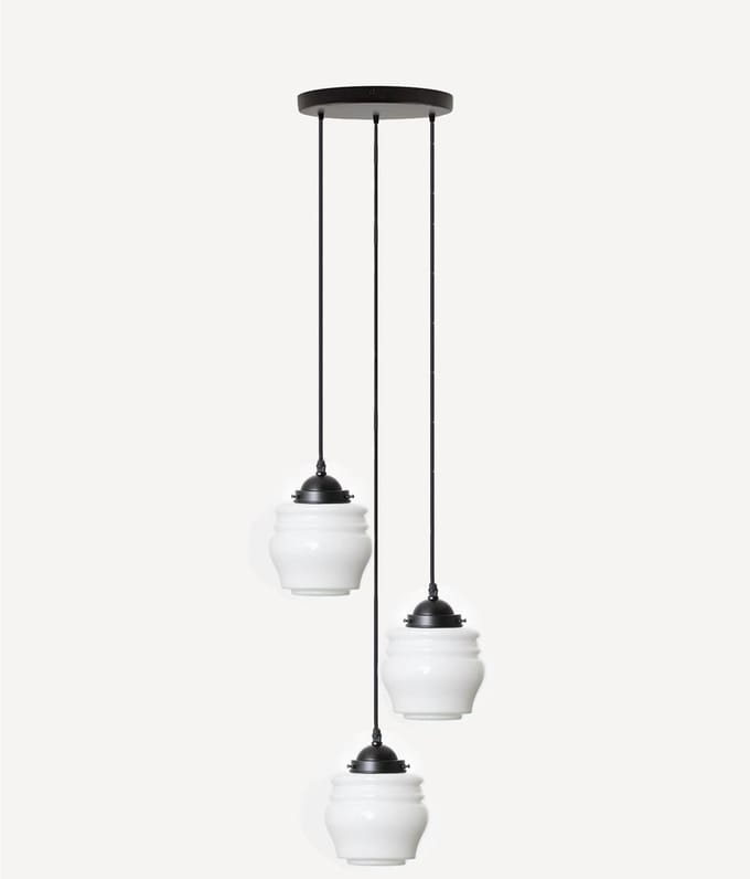 3 lichts hanglamp bloemknop - Art Deco Trade