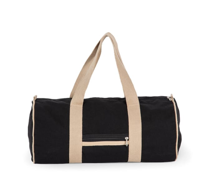 Kimood Gerecyclede duffeltas KI5601 - Black Night / Hemp - One size