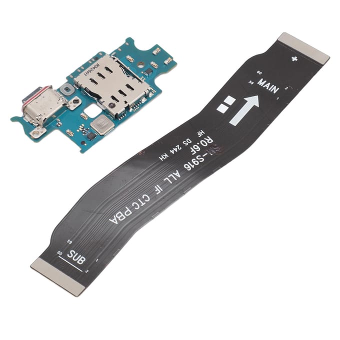 USB Oplaadpoort Flex Kabel Vervanging USB C Oplader Dock Board Flex Connector voor Galaxy black