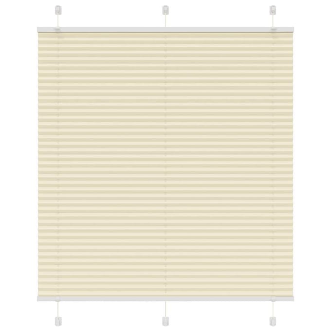 vidaXL - Plissé - rolgordijn - 115x100cm - stofbreedte - 114,4cm - polyester - crème