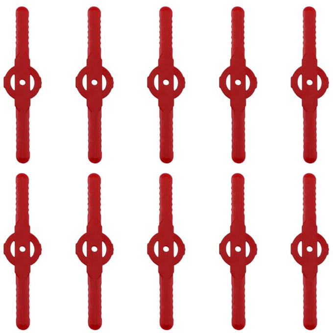 Tête de rechange en plastique pour coupe-bordures Strimmer Tête de coupe d'herbe Accessoires pour tondeuse à gazon Outil de jardin rouge