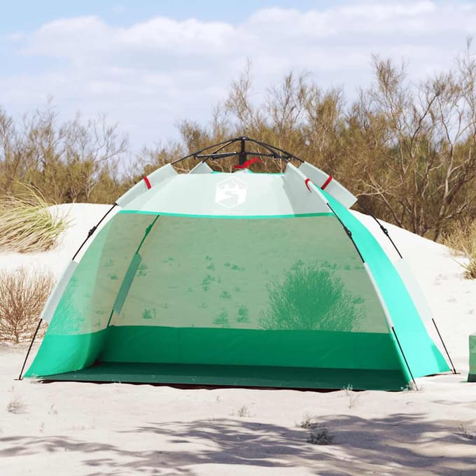 vidaXL - strandtent - 2-persoons - waterdicht - snelontgrendeling - zeegroen