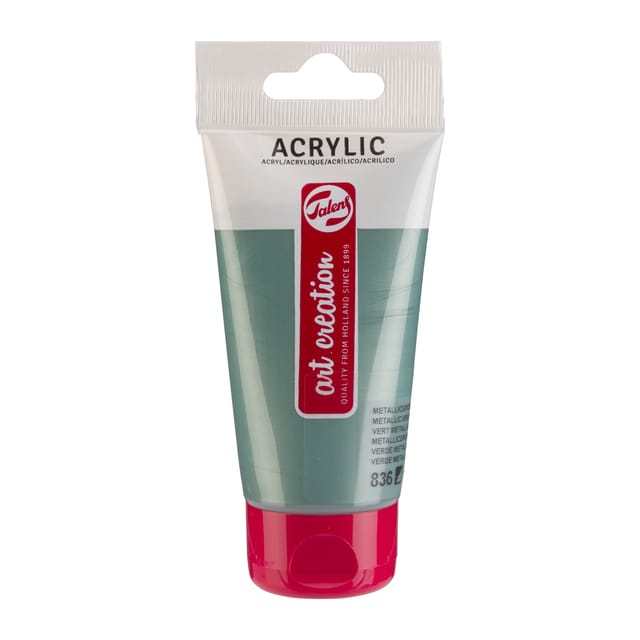 Tube de peinture acrylique Art Creation Talens 75ml vert métallique vert
