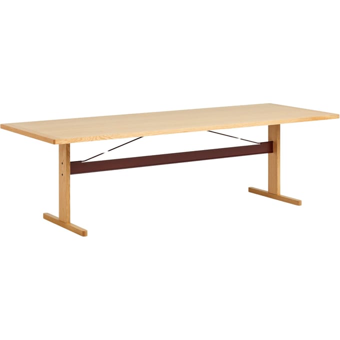 HAY Passerelle Esstisch - oak/crossbar burgundy red oak - 260 x 95 cm
