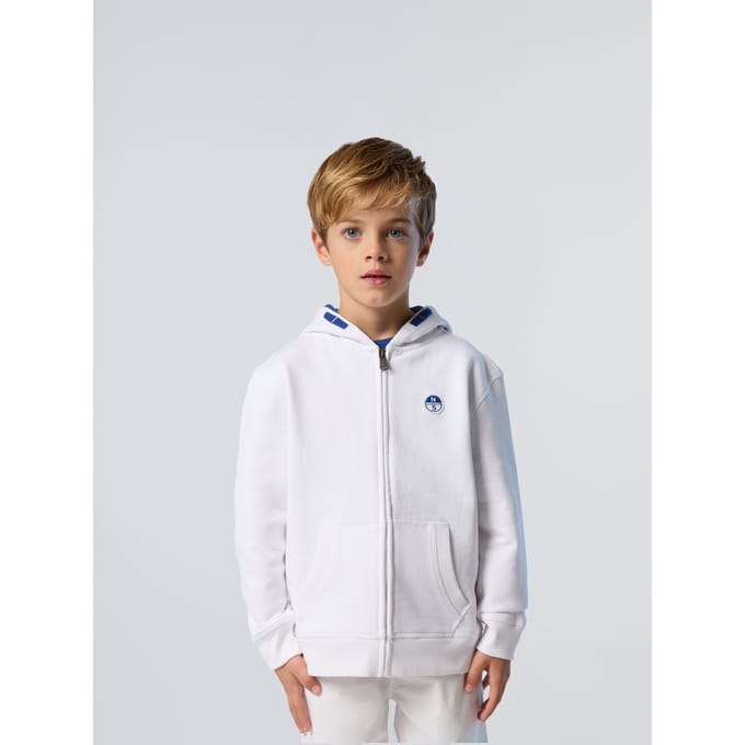 North Sails Hoodie Rits met logopatch