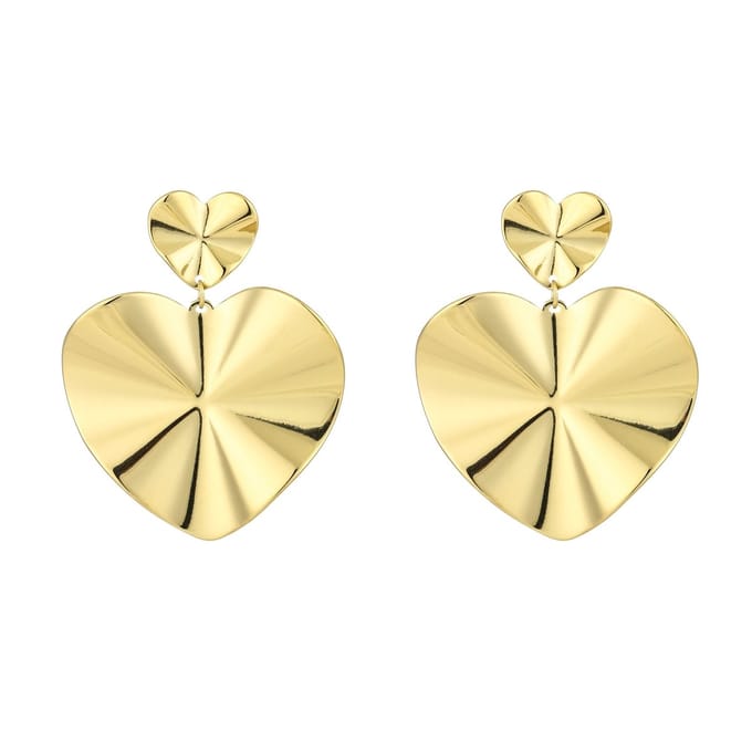 Statement Oorbellen – Goud & Zilver – Hartvormig Design