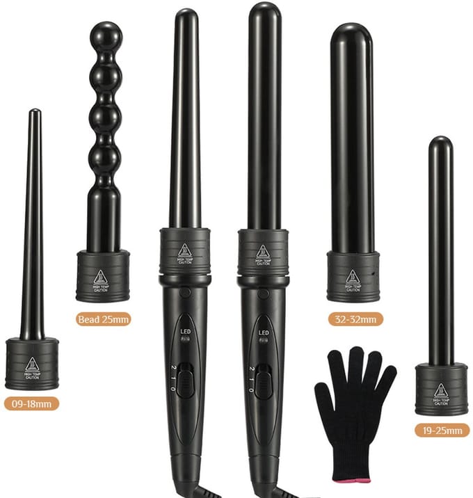 6-in-1, multifunctioneel, verwisselbaar keramisch gecoat pak met handschoenen (herbruikbare verpakking)