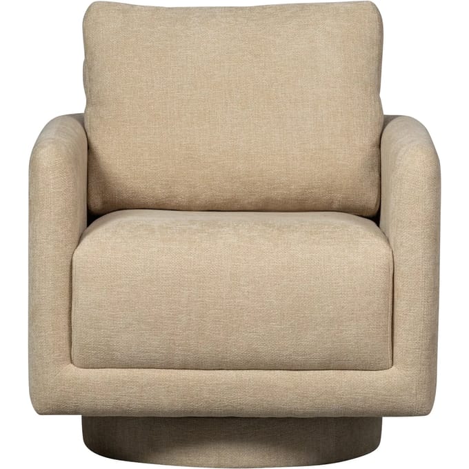 WOOOD Oscar Draaifauteuil - Chenille - Naturel - 64x78x79