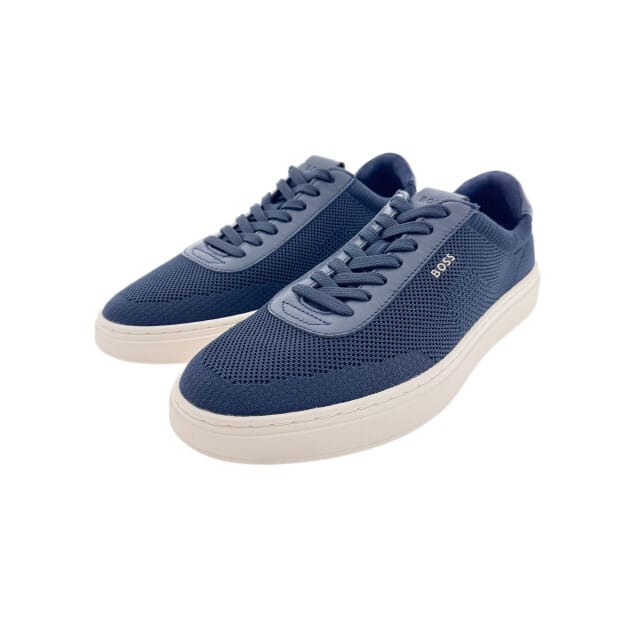 Low top sneakers met echt leer-garnering model 'Kieran_Tenn_knal'