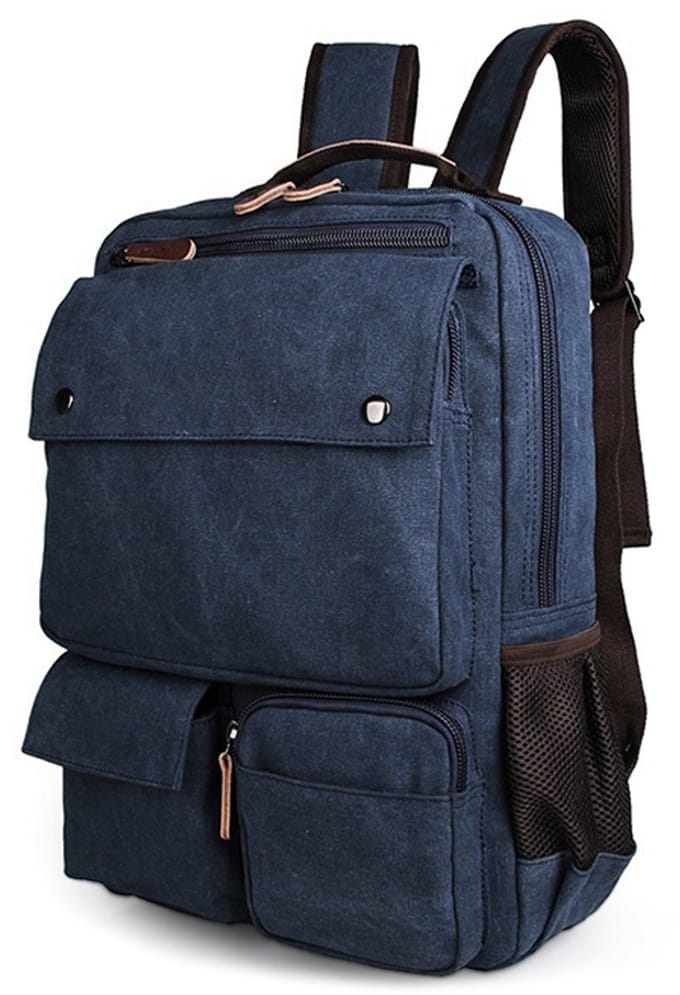 Trendhim - Heren - Blauw Canvas Rugzak