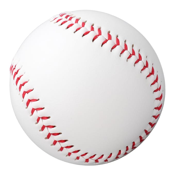 Balles de baseball standard 9 pouces faites à la main Intérieur en caoutchouc Baseball souple 7,2 cm Balle d'entraînement de softball white