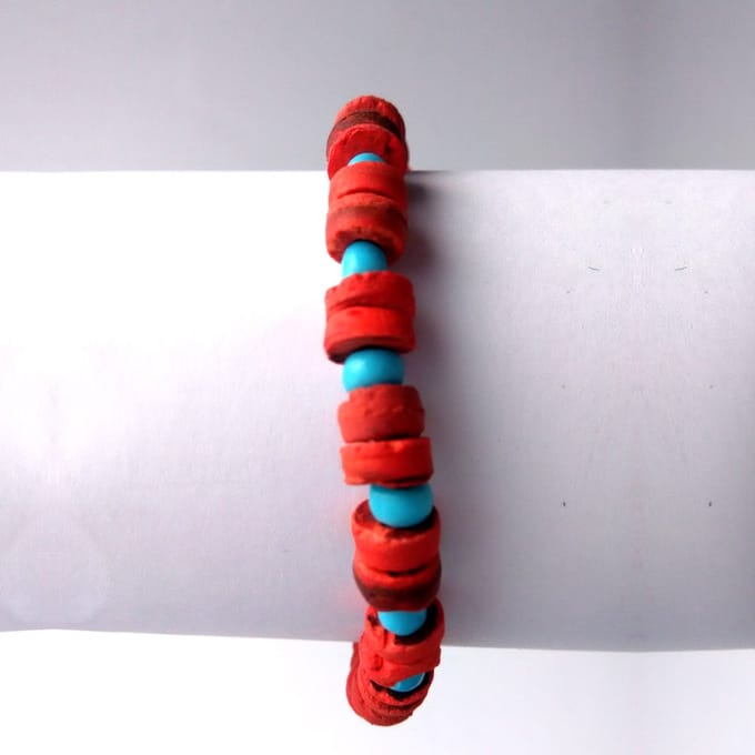CocoReef Armband - oranje/blauw - set van 3
