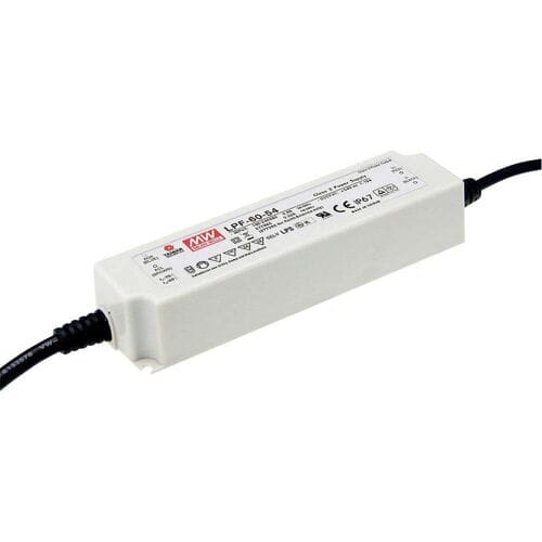 MEAN WELL LPF-60-24 LED-driver, LED-transformator Constante spanning, Constante stroomsterkte 60 W 2.5 A 14.4 - 24 V/DC Niet dimbaar, PFC-schakeling,