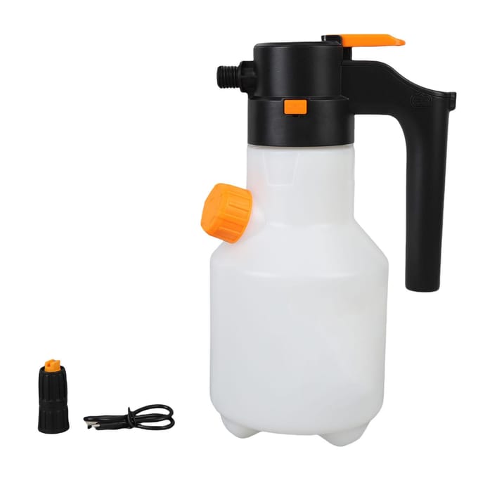 Elektrische Schuimspray 2L Hoge Druk USB Oplaadbare Autoschuimspray voor Thuis Tuin Auto white