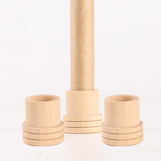Houten Moxa Rol Doffer Professionele Houder Basis voor 1.8cm Moxa Stick Moxibustie Accessoire beige
