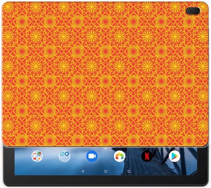Lenovo Tab E10 Hippe Hoes Batik Oranje