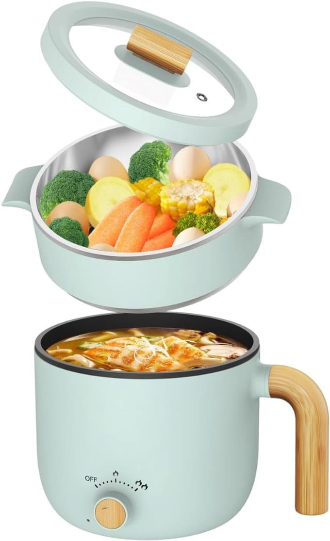 QORA® Hotpot Electrisch - Hotpot - Wit- 20 cm x 20 cm x 22cm