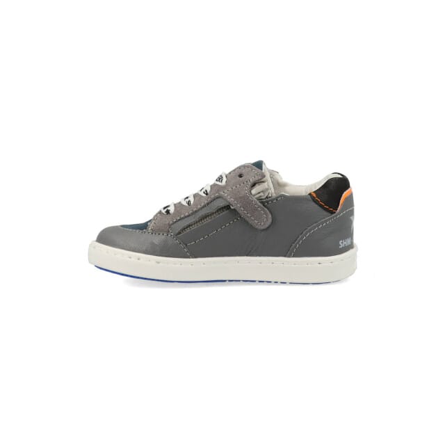 Sneakers | Jongens | Grey Orange | Leer | Shoesme | Maat 24
