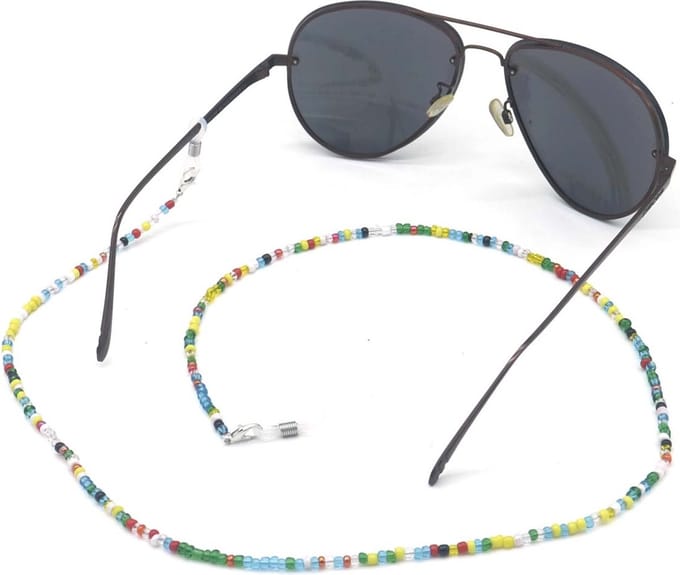 Zonnebrilkoord - kralen - multicolor - zomer - strand - beach - vrouwen - accessoire - zonnebril – hip