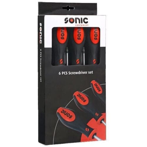 Sleuf- + kruiskopschroevendraaierset SONIC 5st (3 4 5,5 6,5 mm PH1 PH2)