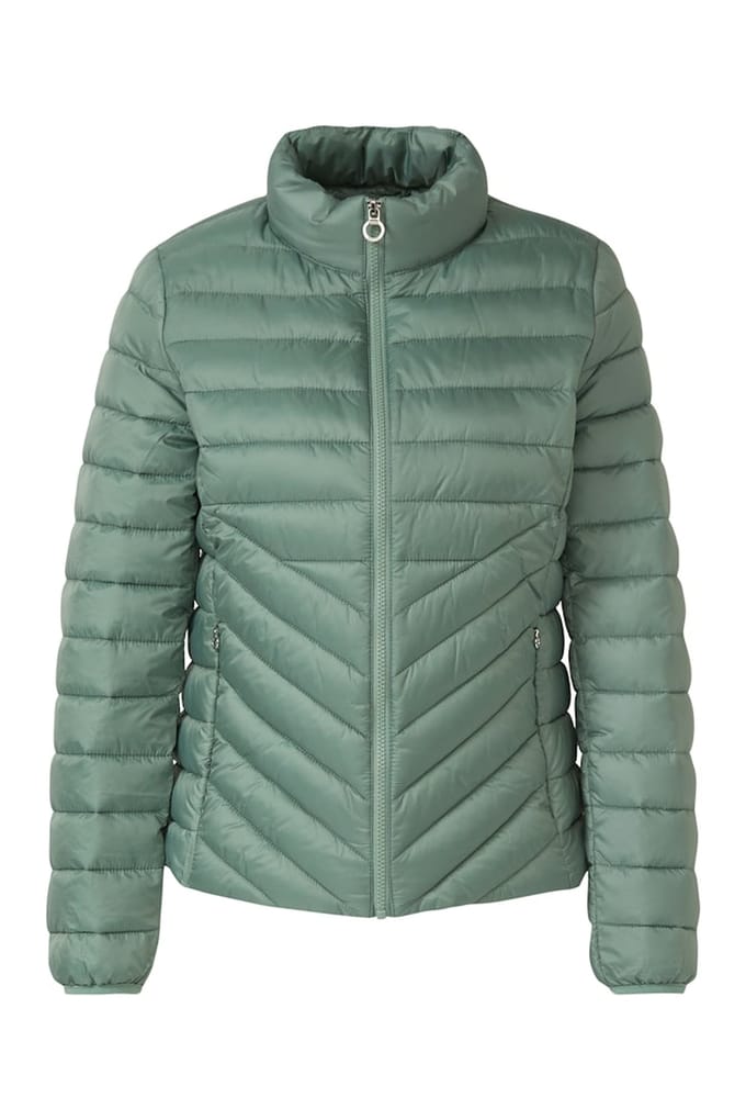 Slim fit gewatteerd jack met opstaande kraag