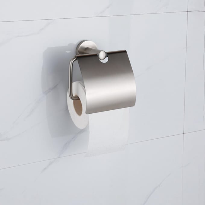 FugaFlow Eccelente Acces - toiletrolhouder - met klep - Geborsteld RVS PVD (RVS)